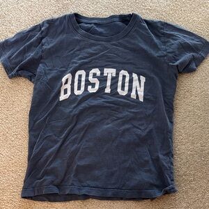 Brandy Melville Navy Blue Boston Tee